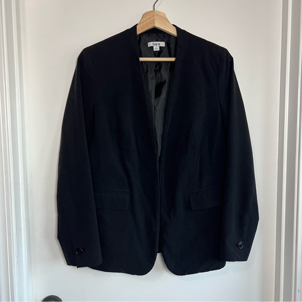 Bar III Black‎ Open Blazer Jacket Business Casual, Size Medium